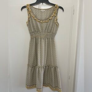 Max Studio Yellow Print Sleeveless Dress